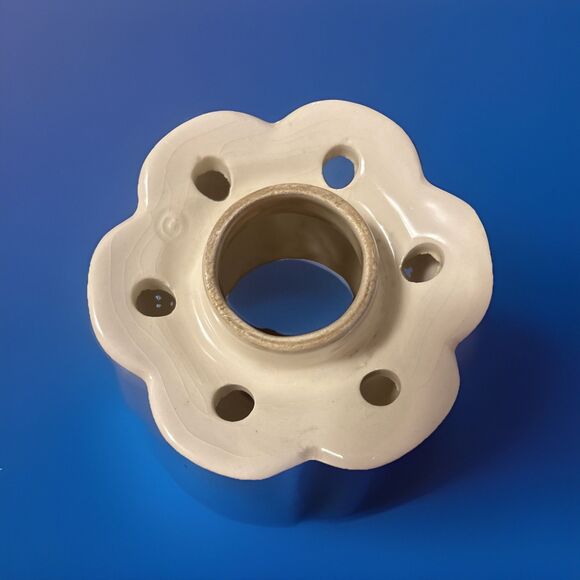 Home Interiors Small Candle Lamp Shade Jar Topper Floral Vines & Scalloped Edge - Picture 7 of 8